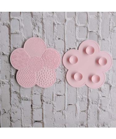 iJiGui Silicone Makeup Brush Cleaning Bearings with Suction Cups Silicone Makeup Brush Cleaning Tool Makeup Brush Cleaning Tool - Pink Rose - Buy Online on GoSupps.com