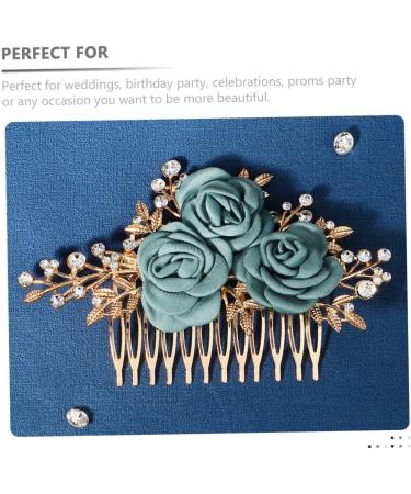 FRCOLOR Comb Rose side comb wedding bridal headpieces tiaras for girls big combs for women rhinestone barrettes for women headpiece for bride wedding headpiece bow tie alloy hair Wedding - Buy Online on GoSupps.com