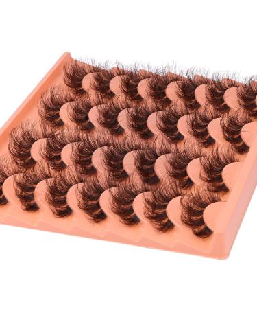 ALICE C Wispy Brown False Eyelashes - 14 Pairs DIY Lash Clusters for Fluffy Volume and Russian Strip Lash Extensions - Buy Online on GoSupps.com