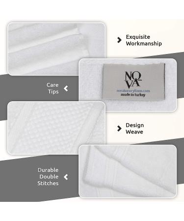 Nova Luxury Linen - Hotel Quality Turkish Towel Set (6 Pcs, Pure White) - Buy Online on GoSupps.com