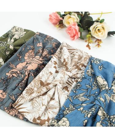 Mevnccola Wide Headband for Women - Non Slip Stretchy Turban Headband | Large Knotted Soft Boho Headband for Daily Life, Workout, Yoga - Flower Design - Buy Online on GoSupps.com
