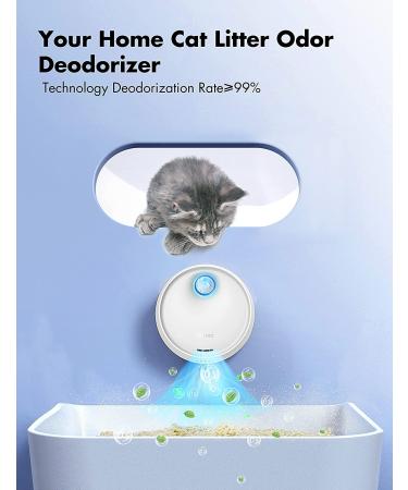 Qimic Cat Litter Deodorizer - Rechargeable Dust-Free Odor Eliminator for Litter Box, Shoe Box, and Kitchen - Buy Online on GoSupps.com