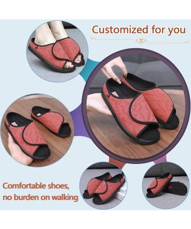 Shop Women s Diabetic Shoes | Extra Wide Open Toe Sandals with Adjustable Straps for Comfort & Support - Ideal for Arthritis & Swollen Feet - Size 7.5 - Buy Online on GoSupps.com