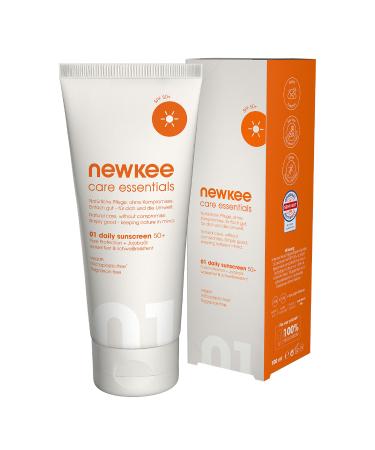 Newkee sunscreen SPF 50+ (100ml) - waterproof ideal for athletes perfume free & vegan sun protection developed by Manuel Neuer & Angelique Kerber - Buy Online on GoSupps.com