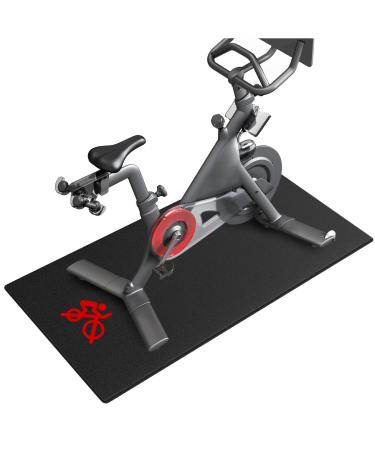 Crostice Bike Mat Compatible with Peloton Original Bike & Bike Plus & Treadmill, Upgrade Thickness 6mm, for Bike Trainer, Protect Hardwood Floor Carpet, Accessories for Cycling Home Gym 30"x60"-Mat