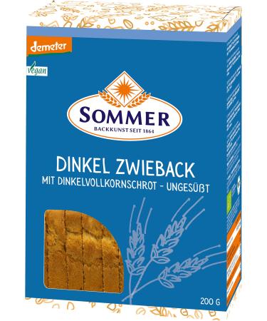 Sommer & Co. Organic Demeter spelt rusks unsweetened vegan (1 x 200 gr) - Buy Online on GoSupps.com