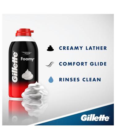 Gillette Foamy Regular Shaving Cream 11 oz (Pack of 12) - Bulk Savings - Buy Online on GoSupps.com
