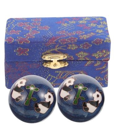 Gleavi 2st fitness handball meditation balls baoding fitnessball handballs massage fitness devices fitness equipment panda sport gymnasium -box small ball massage globe enamel enamel
