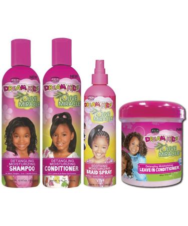 African Pride - Dream Kids Shampooing D m lant Apr s-shampoing Spray Braid & Apr s-shampooing sans rin age