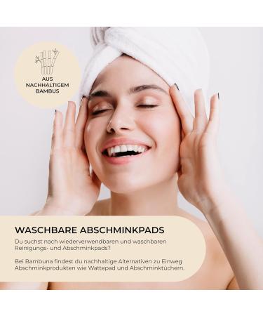 Shop Bambuna 18 pcs Reusable Cotton Pads Set | Eco-Friendly Bamboo Box & Washing Bag | Sustainable Makeup Towels Made in Germany - Buy Online on GoSupps.com