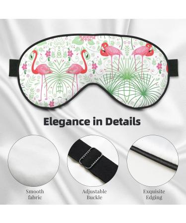Floral Flamingo Botany Print Eye Mask - Block Out Light for Travel & Sleep | 7.9x4 inch - Buy Online on GoSupps.com
