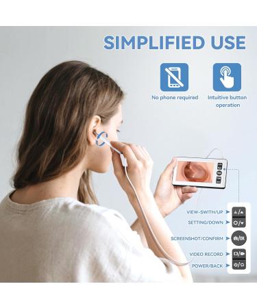 visclyn Earwax Removal Kit - Standalone Ear Cleaner with 4.3" IPS Display 1080P HD Camera Intuive Button Operation 3H Continuous Working 9 Silicone Tips No Phone Required - Buy Online on GoSupps.com