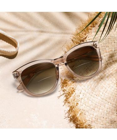 EASY READ Bifocal Reading Sunglasses for Women - Fashionable UV400 Sun Readers (2.00 Magnification Brown - Buy Online on GoSupps.com