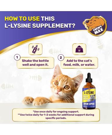 L Lysine for Cats Gentle Help with Watery Eyes & Cough Breathing Care with Taurine Vitamins & Chicken Flavor for Kittens & Senior Pets 2-Oz x 2 Pack - Buy Online on GoSupps.com