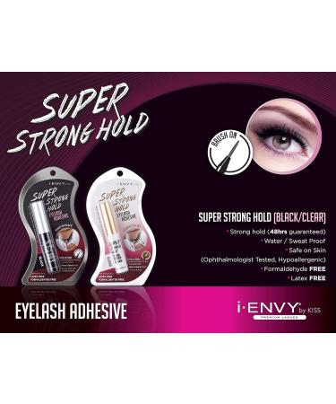 i-ENVY by Kiss Super Strong Hold Eyelash Adhesive Black Brush On Latex Free - Buy Online on GoSupps.com