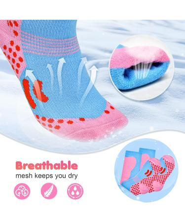Lymaha Kids Ski Socks - Thick Reinforced Knee Socks for Boys & Girls Winter Sports 9-10 Years - Perfect for Skiing & Snowboarding Pink - Buy Online on GoSupps.com