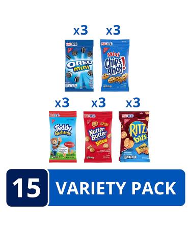 Halloween Mini Cookies & Crackers Variety Pack - OREO, CHIPS AHOY, Nutter Butter, RITZ Bits & Teddy Grahams - 15 Ct Big Bags - Buy Online on GoSupps.com