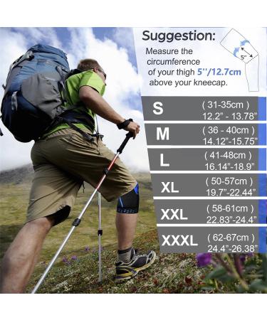 NEENCA Professional Compression Knee Sleeve - Ultra-Thin Relief for Knee Pain, Swelling & Inflammation - Black & Blue X-Large - Buy Online on GoSupps.com