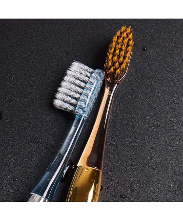 Buy WXPJMDFC Middle-Facing Toothbrushes - 2-Pack Manual for Adults & Kids | Includes 2 Replacement Heads | Gold Body Care - Buy Online on GoSupps.com