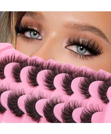 Fanxiton 5D Faux Mink Cat Eye Lashes 18mm - 7 Pairs Pack - Buy Online on GoSupps.com