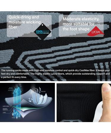 Quarter Athletic Running Socks 3-Pack for Men & Women - Moisture-Wicking, No Blister Cushion, Ideal for Cycling and Sports - Black - Buy Online on GoSupps.com