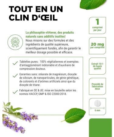 Poivre du moine - 365 comprim s - Hautement dos avec 20 mg d'extrait de poivre du moine de haute qualit (10:1) correspond 200 mg de poivre du moine pur (Vitex Agnus Castus) - Sans additif ind sir - Buy Online on GoSupps.com