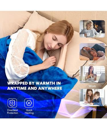 LIFEZEAL Heating Ceiling - Automatic Switch-Off Electric Thermal Blanket 9 Heating Levels 0-9 Hour Timer 160x130 cm Over-Sulation Protection & Fast Warming - Buy Online on GoSupps.com