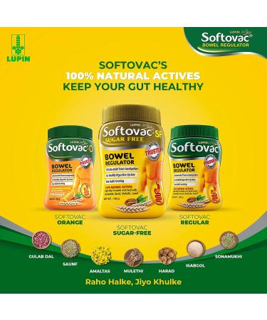 Softovac Bowel Regulator 250g - Natural High Fiber Formula with Sonamukhi, Harad, Mulethi, Saunf - Buy Online on GoSupps.com
