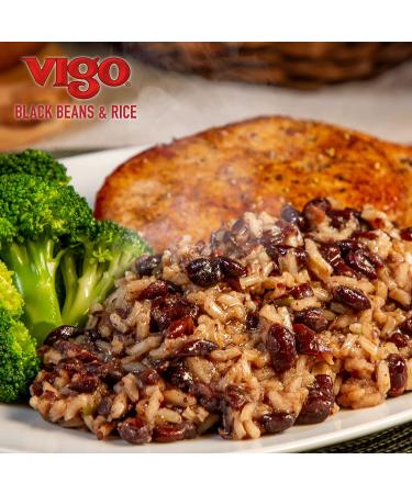 Vigo Authentic Black Beans & Rice 8oz, Low Fat, Pack of 12 - Bulk Black Beans & Rice 8 Ounce - Buy Online on GoSupps.com