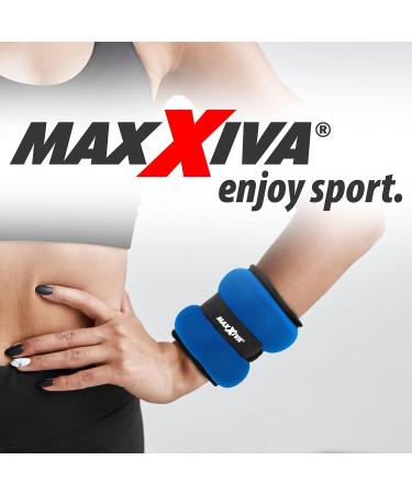 MAXXIVA Running Weight Set - 2 x 1.0 kg Adjustable Weight Cuffs for Arms & Legs | Iron Sand Filling for Strength Training & Rehab Fitness - Buy Online on GoSupps.com