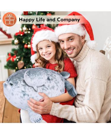 ETAOLINE Chubby Blob Seal Pillow Plush Toy - 20in Cute Stuffed Animals with 4 Baby Seal Styles - Buy Online on GoSupps.com