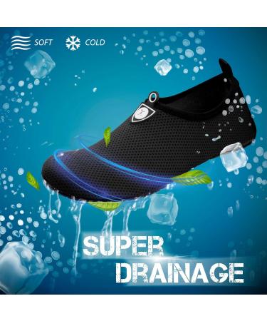 Simari Water Shoes for Men & Women - Quick-Drying Aqua Shoes | Bathing Beach & Swimming Footwear | SWS001 P nktchen Black 44/45 EU - Buy Online on GoSupps.com
