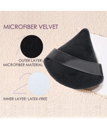 24 Pieces Triangle Makeup Puff - Washable Powder Puffs for Loose Powder & Foundation - Black Cosmetic Tool - Buy Online on GoSupps.com