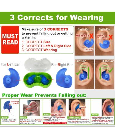 Buy Waterdam Swimming Earplugs - Waterproof Ultra-Comfortable Prevent Swimmer's Ear - Medium Size 3 for Men Women & Teens - Clear 1 Pack - Buy Online on GoSupps.com