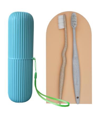 YARIN Travel Tooth Brushing Kit 2 Soft Toothbrush and 1 Traveling Case