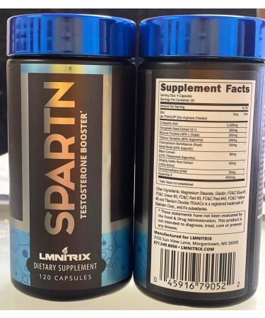 Spartn Testosterone Booster for Men & Women - Estrogen Blocker Supplement with DIM & D-Aspartic Acid - Top Testosterone Supplement for Muscle Growth & Strength - 120ct - Buy Online on GoSupps.com