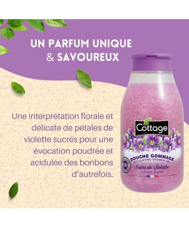 Cottage Shower Scrub Violet Sugar Exfoliating Grains 100% Natural - Buy Online on GoSupps.com