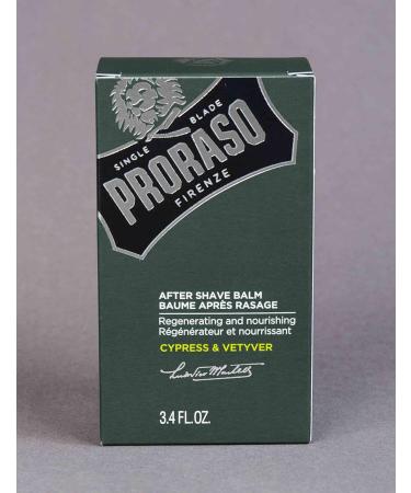 Proraso Aftershave Beard Balm Cypress and Vetyver 100ml Scented Beard Balm Softens Protects and Eases Discomfort Made in Italy - Buy Online on GoSupps.com