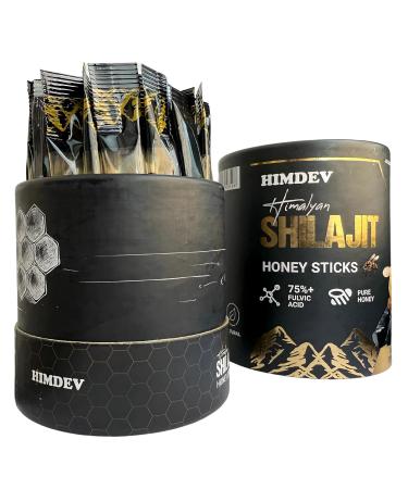 Himdev Shilajit Honey Sticks (40 Pack) with Organic Honey for Natural Energy On-the-Go Vitality Great Taste - Buy Online on GoSupps.com