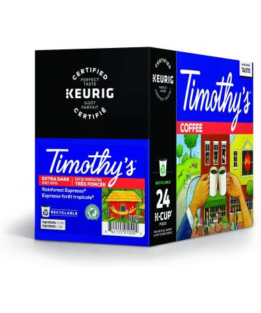 Timothy's World Coffee 74-01120 Rainforest Espresso K-cups Extra Bold 96-Count Rainforest 96 count (Pack of 1) - Buy Online on GoSupps.com