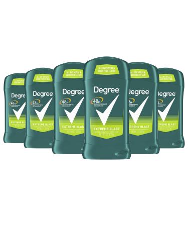 Degree Men Antiperspirant Deodorant 48-Hour Sweat & Odor Protection Extreme Blast Antiperspirant For Men 2.7 oz, Pack of 6