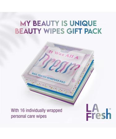 La Fresh My Beauty Is Unique Beauty Wipes Gift Pack - 16 Individually Wrapped Wet Wipes for Personal Care & Travel Essentials - Buy Online on GoSupps.com