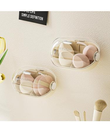 Makeup Sponge Holder Wall Hangings Beauty Egg Holder | Cosmetic Storage Box with Drainage Hole Dustproof and Breathable Display Case Puff Egg Holder - Buy Online on GoSupps.com