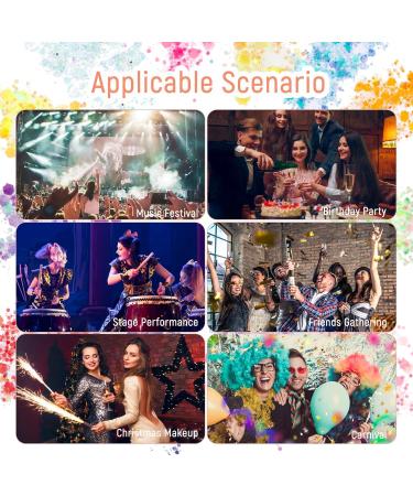 Boyrot 12 Colors Fluorescent Glitter - Self-Adhesive Body & Face Makeup for Festivals Parties & Clubs - Buy Online on GoSupps.com