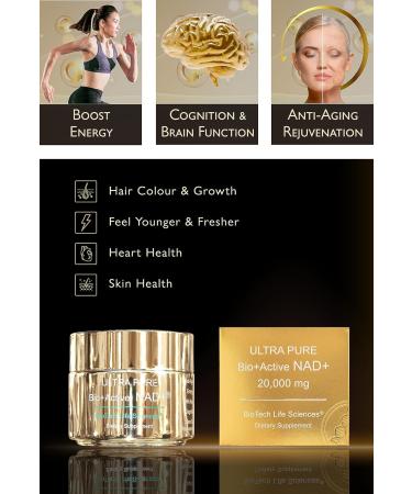 Buy NAD+ 80g Ultra Pure 99.5% Nicotinamide Adenine Dinucleotide - Boost Energy Metabolism & Mood International Shipping Available - Buy Online on GoSupps.com