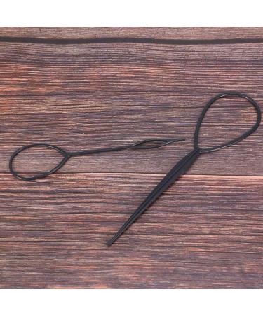 CESUO 2 Pieces Topsy Tail Hair Twister Styler - Loop Hair Styling Aid - Black - International Shipping Available - Buy Online on GoSupps.com