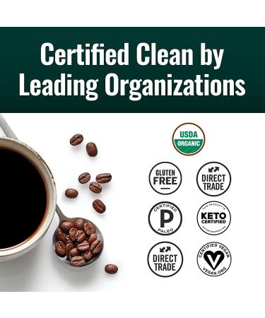 Natural Force Organic Clean Coffee Classic | Mold & Mycotoxin Free | Lab Tested | Low Acidity | Incredible Taste | Whole Bean Medium Roast 12 oz - Buy Online on GoSupps.com