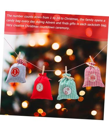 STOBAZA Nativity Advent Calendar 1 set Party Aging Advent Draw Bag Present Pouches Candy Hanging Christmas Countdown Bags - Buy Online on GoSupps.com