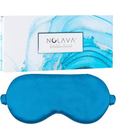 Shop 100% Mulberry Silk Sleep Mask | Luxury Light Blocking Eye Mask for Women | Adjustable for Side Sleepers | Gift in Blue Jewel - Buy Online on GoSupps.com