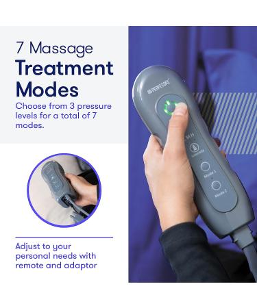 Perfecore Leg Massager with Heat Air Compression - Adjustable Feet & Calves Massager for Circulation and Muscle Relaxation - 3 Pressure Levels, 7 Modes - Gray - Buy Online on GoSupps.com